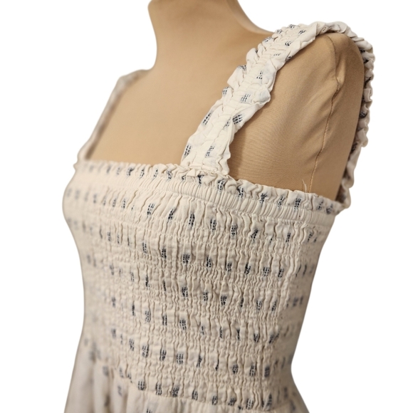 MADEWELL "Lucie" Smocked Textural Clipdot Sundress - Size M - Picture 8 of 14